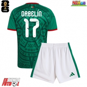 México Orbelin Pineda #17 Primera Equipación Niños Mundial 2026 Manga Corta (+ Pantalones cortos)